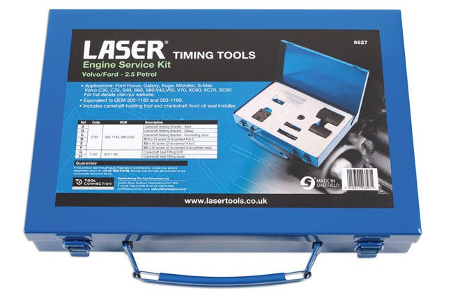 Laser Tools 6827 Engine Service Kit - for Volvo, Ford 2.5 Petrol Laser Tools
