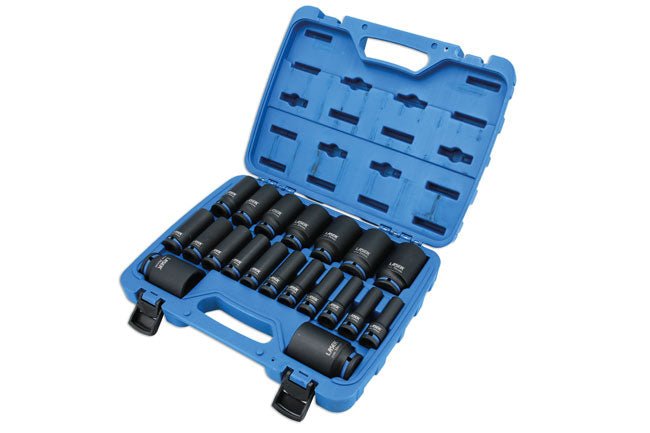 Laser Tools 6830 Deep Impact Socket Set 1/2"D 20pc Laser Tools