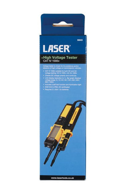 Laser Tools 6843 High Voltage Tester CAT IV 1000V Laser Tools