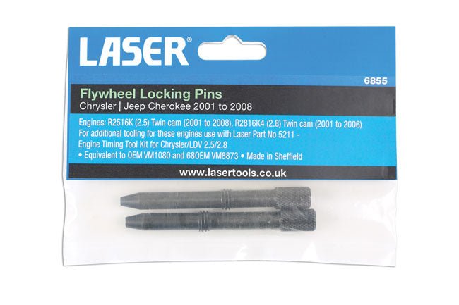 Laser Tools 6855 Flywheel Locking Pins - for Chrysler/Jeep 2.5/2.8CRD Laser Tools