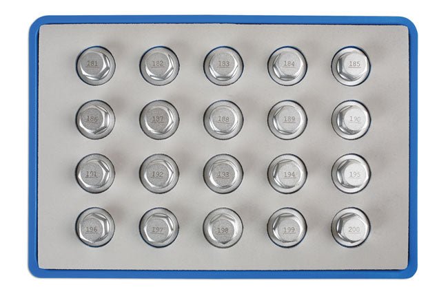 Laser Tools 6863 Locking Wheel Nut Key Set 20pc - for Vauxhall, Opel Laser Tools