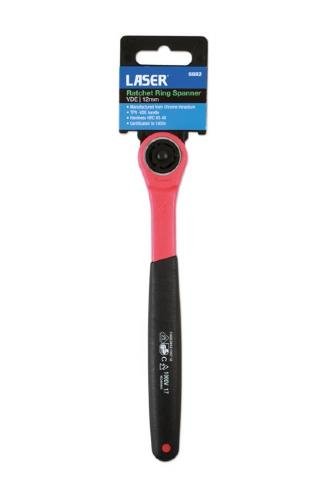 Laser Tools 6882 Insulated Ratchet Ring Spanner 12mm Laser Tools