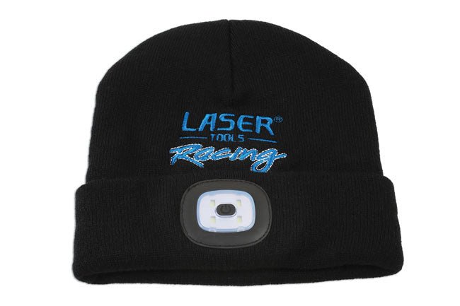 Laser Tools 6899 Laser Tools Racing Beanie Hat with Rechargeable Lamp Laser Tools