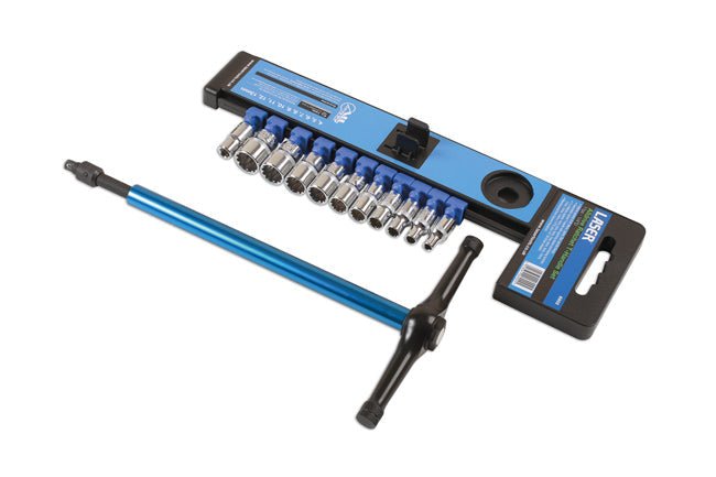 Laser Tools 6902 T-Handle Alldrive Socket Set 1/4"D 11pc Laser Tools
