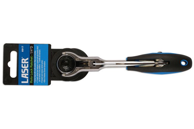 Laser Tools 6917 Roto Lock Swivel Head Ratchet 1/4"D Laser Tools