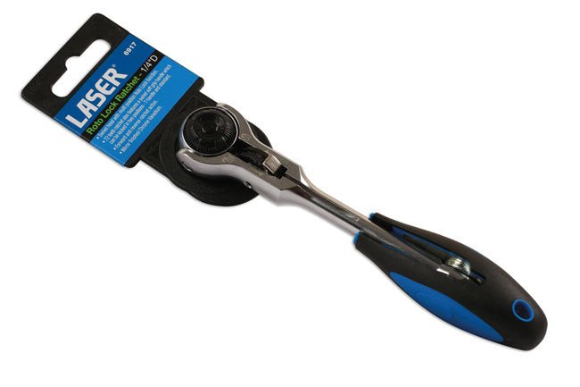 Laser Tools 6917 Roto Lock Swivel Head Ratchet 1/4"D Laser Tools
