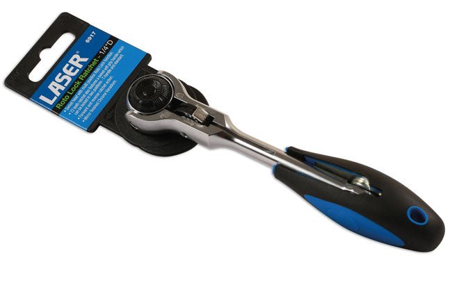 Laser Tools 6917 Roto Lock Swivel Head Ratchet 1/4"D Laser Tools