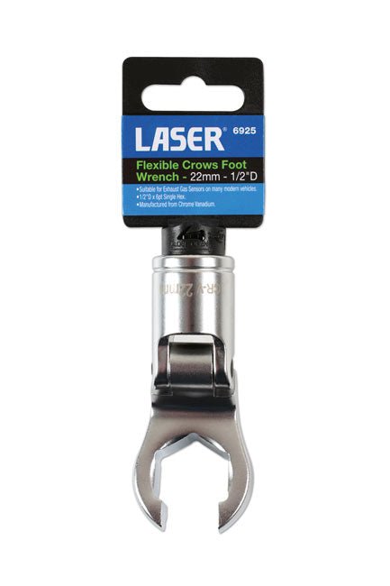 Laser Tools 6925 Flexible Crows Foot Wrench 1/2"D 22mm Laser Tools