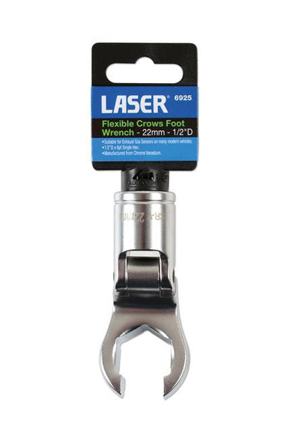 Laser Tools 6925 Flexible Crows Foot Wrench 1/2"D 22mm Laser Tools