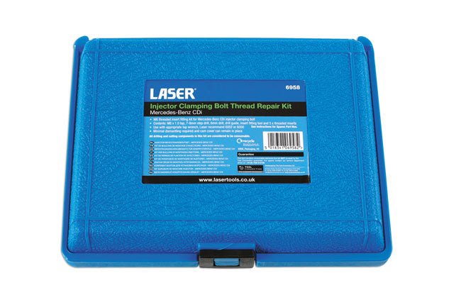 Laser Tools 6958 Injector Clamping Bolt Thread Repair Kit - for Mercedes-Benz Laser Tools