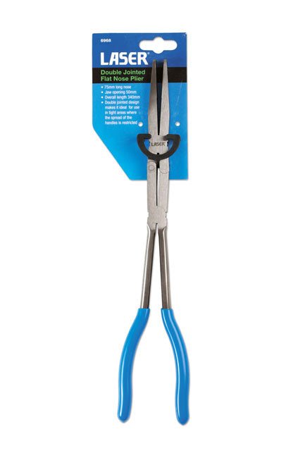 Laser Tools 6968 Double Jointed Flat Nose Pliers 340mm Laser Tools