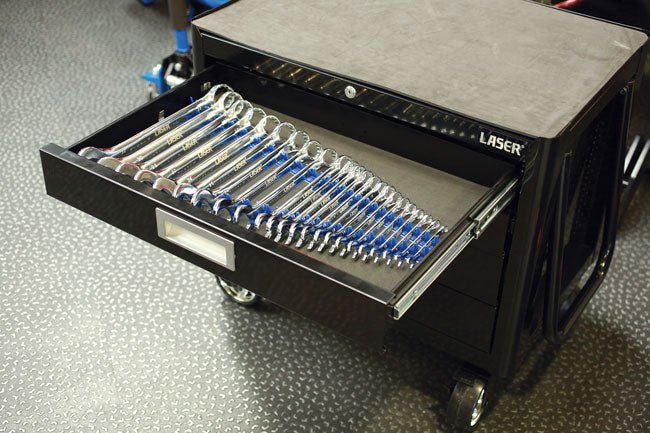 Laser Tools 6976 Sharks Teeth Spanner Organiser - 35 Spanners Laser Tools
