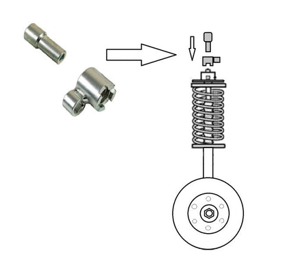 Laser Tools 6979 Front Strut Top Nut Wrench/Holding Tool 2pc - for Volvo Laser Tools