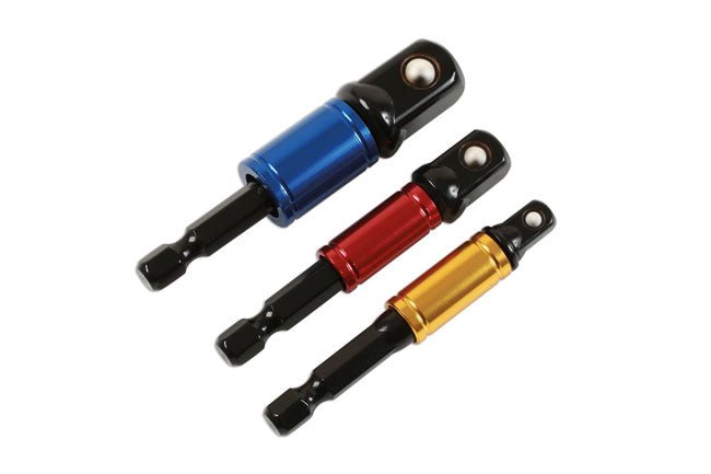 Laser Tools 6983 Socket Adaptor Set, Rotating Sleeve 1/4"D, 3/8"D, 1/2"D 3pc Laser Tools