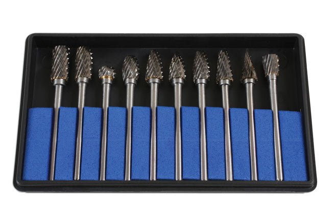 Laser Tools 6989 Tungsten Carbide Burr Set 10pc Laser Tools