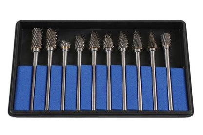 Laser Tools 6989 Tungsten Carbide Burr Set 10pc Laser Tools