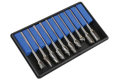 Laser Tools 6989 Tungsten Carbide Burr Set 10pc Laser Tools