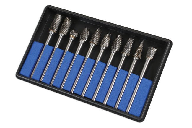 Laser Tools 6989 Tungsten Carbide Burr Set 10pc Laser Tools