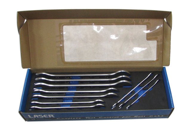 Laser Tools 6996 Ultra Thin Open Ended Spanner Set 10pc Laser Tools
