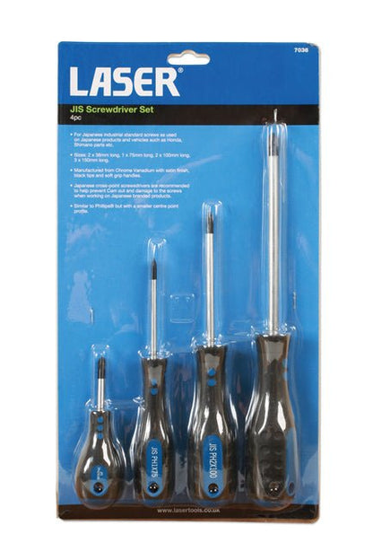 Laser Tools 7036 JIS Screwdriver Set 4pc Laser Tools
