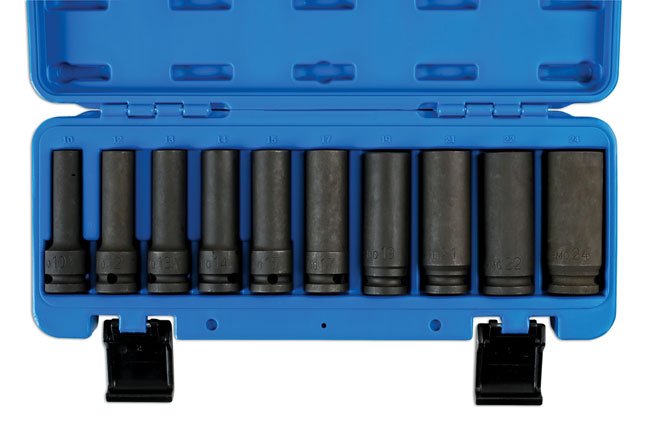 Laser Tools 7041 Deep Impact Socket Set 1/2"D 10pc Laser Tools