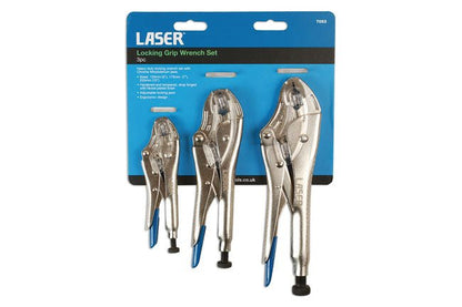 Laser Tools 7053 Locking Grip Wrench Set 3pc Laser Tools