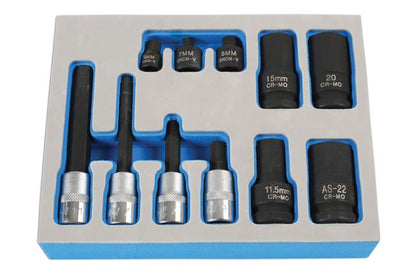 Laser Tools 7064 Brake Caliper Socket & Bit Set 11pc - for German Vehicles Laser Tools
