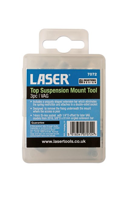 Laser Tools 7072 Top Suspension Mount Tool 3pc - for VAG Laser Tools