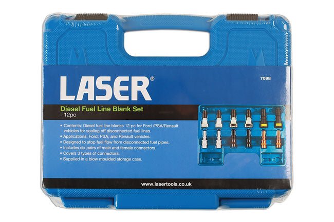 Laser Tools 7098 Diesel Fuel Line Blank Set 12pc Laser Tools