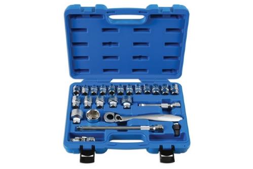 Laser Tools 7103 Low Profile Dual Drive Socket Set 1/2"D 24pc Laser Tools