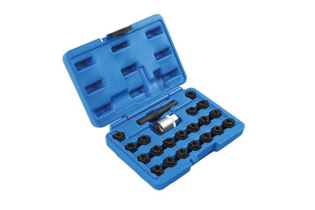 Laser Tools 7108 Locking Wheel Nut Key Set 22pc - for VAG Laser Tools