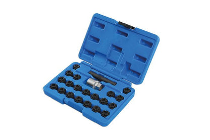 Laser Tools 7108 Locking Wheel Nut Key Set 22pc - for VAG Laser Tools