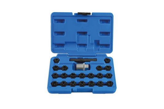Laser Tools 7108 Locking Wheel Nut Key Set 22pc - for VAG Laser Tools
