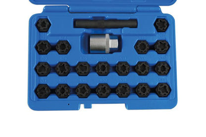 Laser Tools 7108 Locking Wheel Nut Key Set 22pc - for VAG Laser Tools