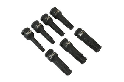 Laser Tools 7119 Long Impact Star Socket Bit Set 1/2"D 7pc Laser Tools