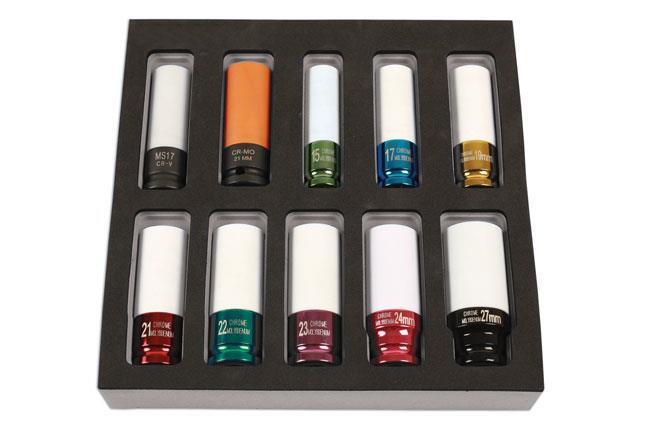 Laser Tools 7125 Alloy Wheel Nut Master Kit 1/2"D 10pc Laser Tools