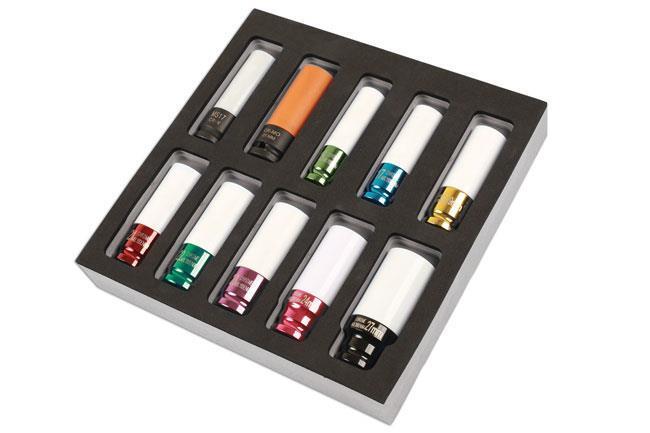 Laser Tools 7125 Alloy Wheel Nut Master Kit 1/2"D 10pc Laser Tools