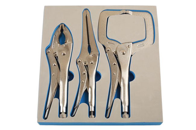 Laser Tools 7129 Locking Grip Wrench & Clamp Set 3pc Laser Tools