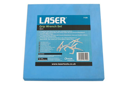 Laser Tools 7129 Locking Grip Wrench & Clamp Set 3pc Laser Tools