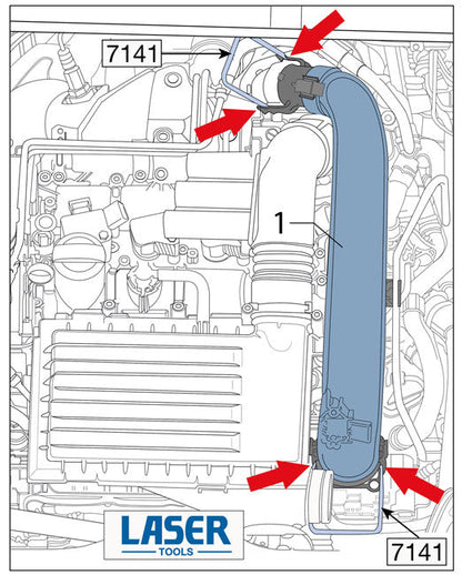 Laser Tools 7141 Intake Manifold Pipe Release Tool 2pc - for VAG Laser Tools