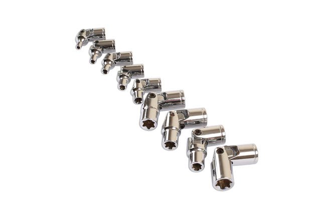 Laser Tools 7146 Universal Joint Star Socket Set 1/4"D, 3/8"D 9pc Laser Tools