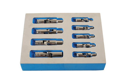 Laser Tools 7146 Universal Joint Star Socket Set 1/4"D, 3/8"D 9pc Laser Tools