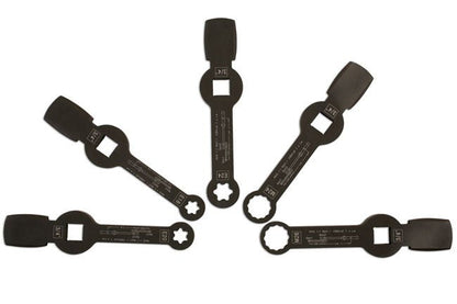 Laser Tools 7160 HGV Brake Caliper Wrench Set 5pc Laser Tools