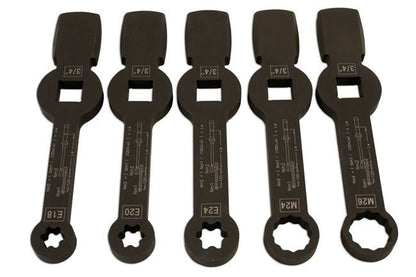 Laser Tools 7160 HGV Brake Caliper Wrench Set 5pc Laser Tools