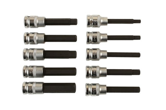 Laser Tools 7162 Long Hex Socket Bit Set 1/2"D 10pc Laser Tools