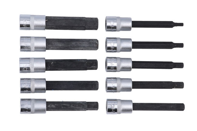 Laser Tools 7163 Long Hex Socket Bit Set 3/8"D 10pc Laser Tools