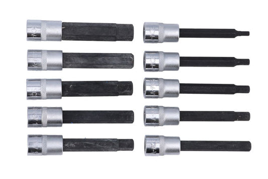 Laser Tools 7163 Long Hex Socket Bit Set 3/8"D 10pc Laser Tools