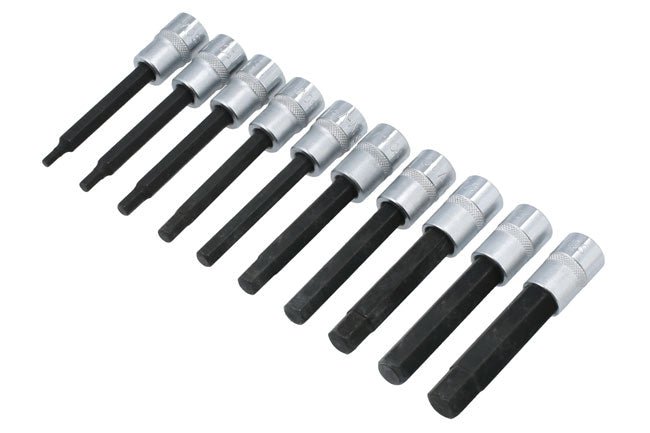 Laser Tools 7163 Long Hex Socket Bit Set 3/8"D 10pc Laser Tools