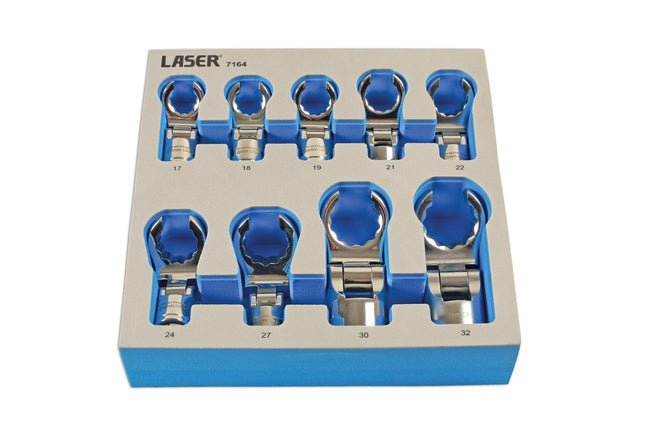 Laser Tools 7164 Flexible Crows Foot Wrench Set 1/2"D 9pc Laser Tools