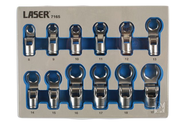 Laser Tools 7165 Flexible Crows Foot Wrench Set 3/8"D 12pc Laser Tools